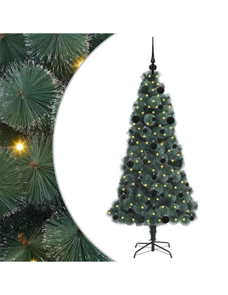 Albero di Natale artificiale pre-illuminato con set di palle