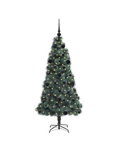 Albero di Natale artificiale pre-illuminato con set di palle