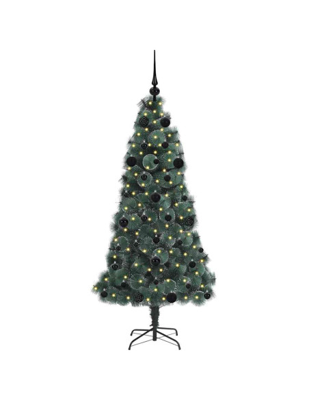 Albero di Natale artificiale pre-illuminato con set di palle
