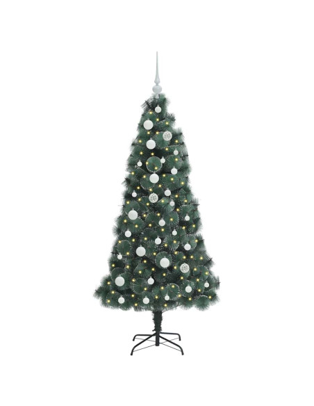 Albero di Natale artificiale pre-illuminato con set di palline