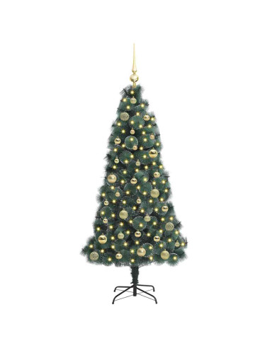 Albero di Natale artificiale preilluminato con set di palline