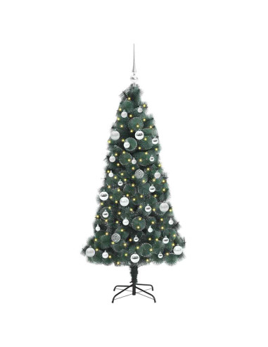 Albero di Natale artificiale pre-illuminato con set di palline