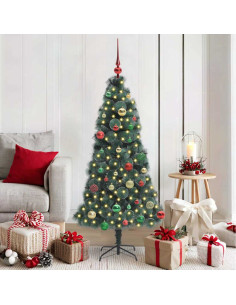 Albero di Natale artificiale preilluminato con set di palline 2