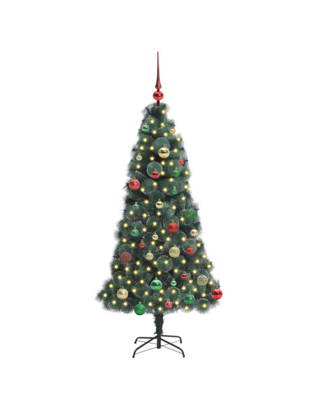 Albero di Natale artificiale preilluminato con set di palline