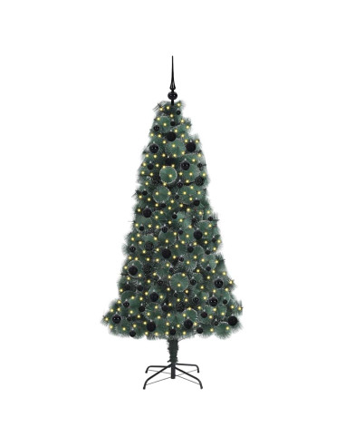 Albero di Natale artificiale pre-illuminato con set di palline