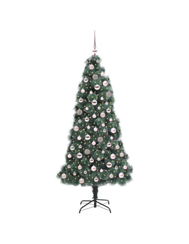 Albero di Natale artificiale pre-illuminato con set di palline