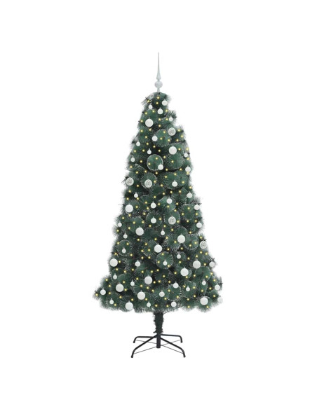 Albero di Natale artificiale pre-illuminato con set di palline
