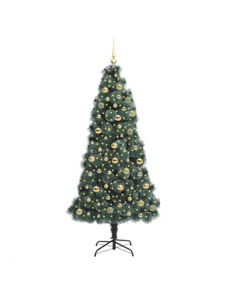 Albero di Natale artificiale pre-illuminato con set di palline