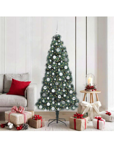 Albero di Natale artificiale preilluminato con set di palline 2