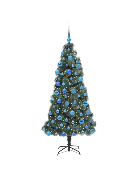 Albero di Natale artificiale preilluminato con set di palle