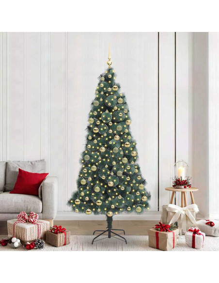 Albero di Natale artificiale pre-illuminato con set di palline