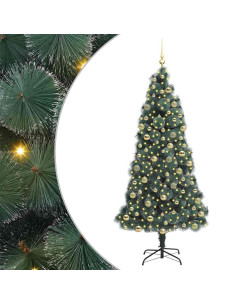 Albero di Natale artificiale pre-illuminato con set di palline 2