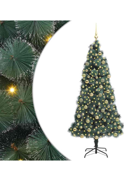 Albero di Natale artificiale pre-illuminato con set di palline