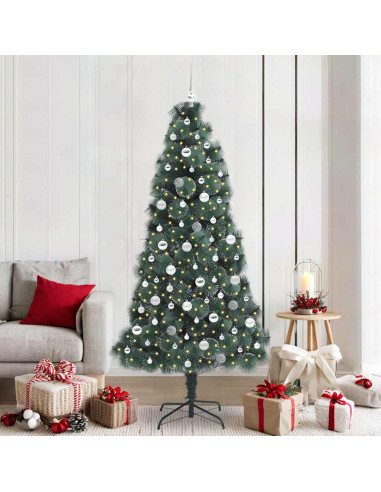 Albero di Natale artificiale pre-illuminato con set di palline