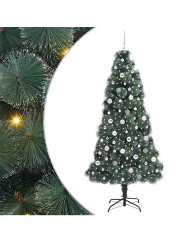Albero di Natale artificiale pre-illuminato con set di palline