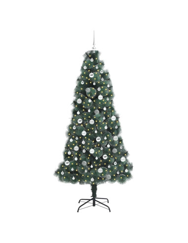 Albero di Natale artificiale pre-illuminato con set di palline