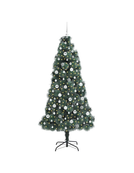 Albero di Natale artificiale pre-illuminato con set di palline