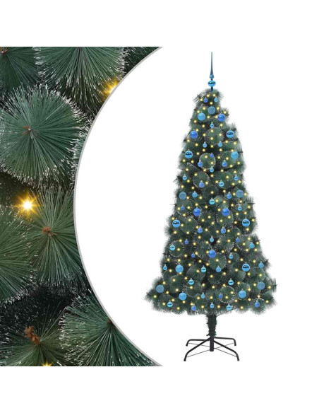 Albero di Natale artificiale pre-illuminato con set di palline