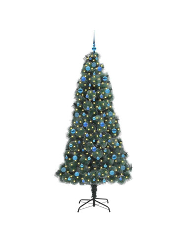 Albero di Natale artificiale pre-illuminato con set di palline