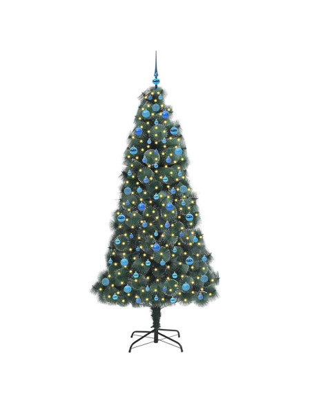 Albero di Natale artificiale pre-illuminato con set di palline