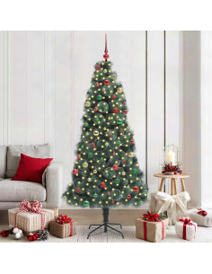 Albero di Natale artificiale pre-illuminato con set di palline 2