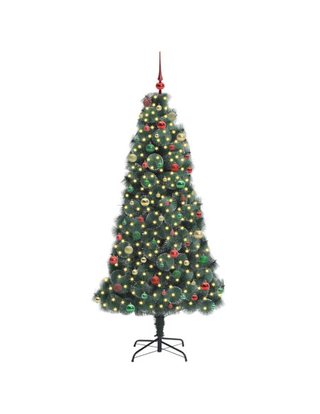 Albero di Natale artificiale pre-illuminato con set di palline