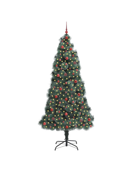 Albero di Natale artificiale pre-illuminato con set di palline