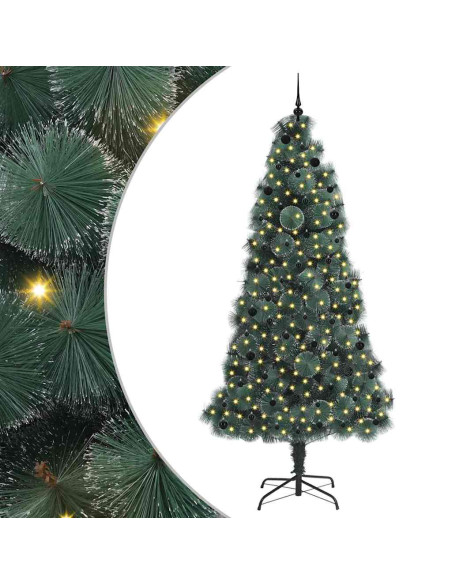 Albero di Natale artificiale pre-illuminato con set di palline