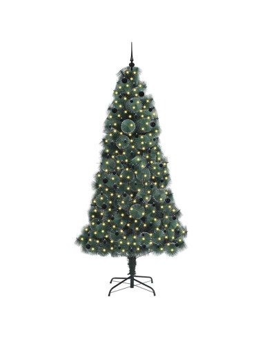 Albero di Natale artificiale pre-illuminato con set di palline