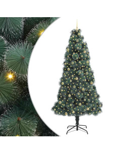 Albero di Natale artificiale preilluminato con set di palline 2