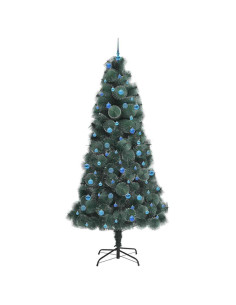 Albero di Natale artificiale pre-illuminato con set di palline 2