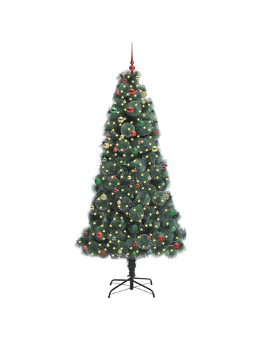 Albero di Natale artificiale preilluminato con set di palline