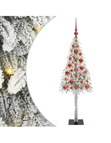 Albero di Natale con 150 LED Bianco 120 cm PE e Acciaio