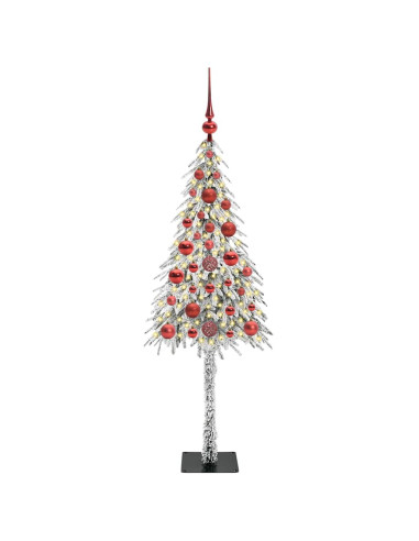 Albero di Natale con 150 LED Bianco 120 cm PE e Acciaio