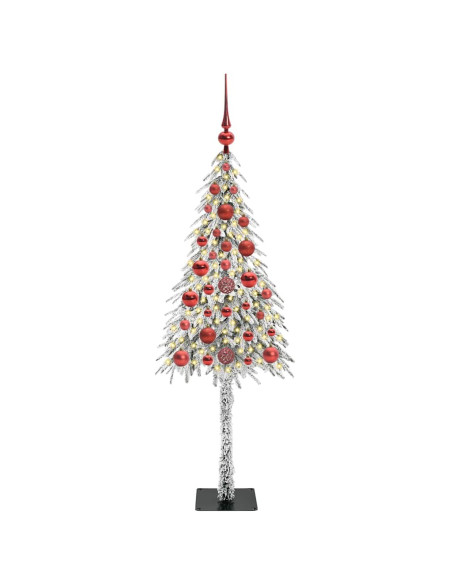 Albero di Natale con 150 LED Bianco 120 cm PE e Acciaio