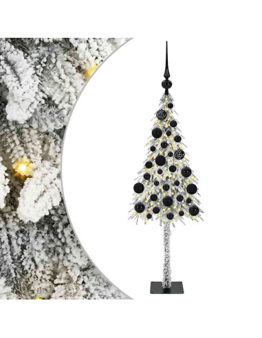 Albero di Natale con 150 LED Bianco 120 cm PE e Acciaio