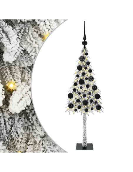 Albero di Natale con 150 LED Bianco 120 cm PE e Acciaio