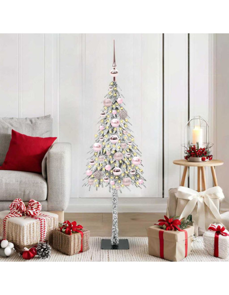 Albero di Natale con 150 LED Bianco 120 cm PE e Acciaio