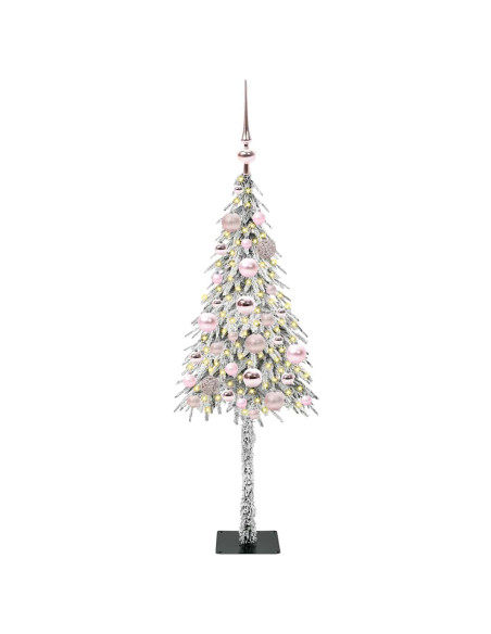 Albero di Natale con 150 LED Bianco 120 cm PE e Acciaio