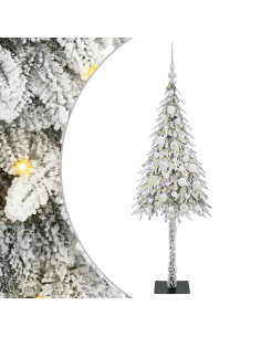 Albero di Natale con 150 LED Bianco 120 cm PE e Acciaio 2