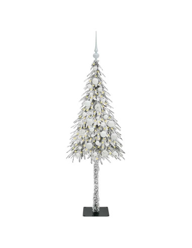 Albero di Natale con 150 LED Bianco 120 cm PE e Acciaio