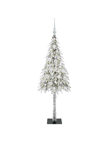 Albero di Natale con 150 LED Bianco 120 cm PE e Acciaio