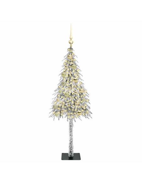 Albero di Natale con 150 LED Bianco 120 cm PE e Acciaio