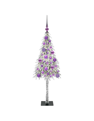 Albero di Natale con 150 LED Bianco 120 cm PE e Acciaio