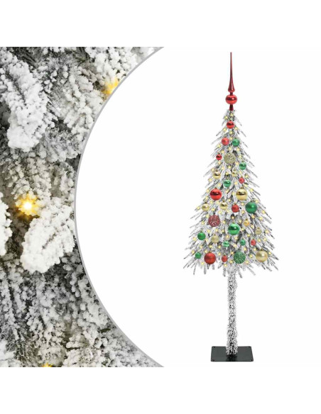 Albero di Natale con 150 LED Bianco 120 cm PE e Acciaio