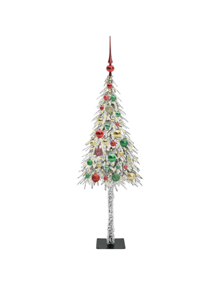Albero di Natale con 150 LED Bianco 120 cm PE e Acciaio