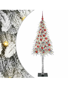 Albero di Natale con 150 LED Bianco 150 cm PE e Acciaio 2