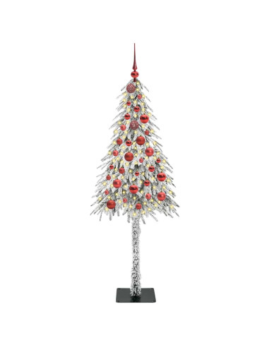 Albero di Natale con 150 LED Bianco 150 cm PE e Acciaio