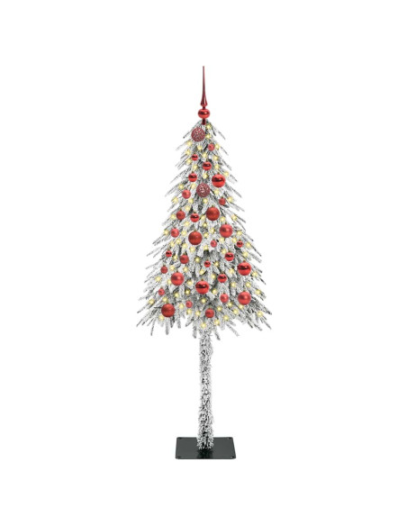 Albero di Natale con 150 LED Bianco 150 cm PE e Acciaio