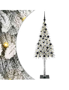 Albero di Natale con 150 LED Bianco 150 cm PE e Acciaio 2